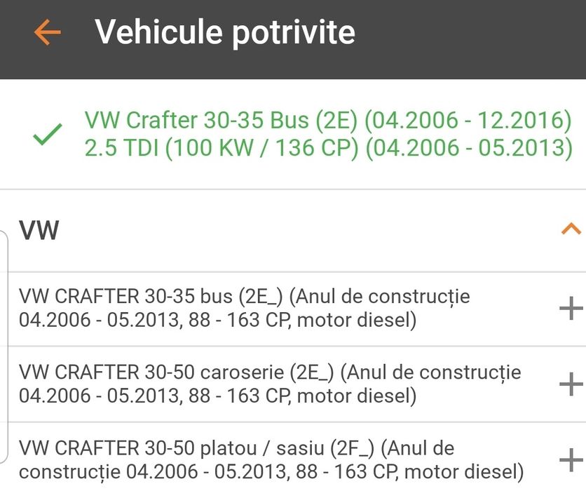 Filtru Particule Crafter 2.5  2006 - 2011 PDF Filtru de particole Nou.
