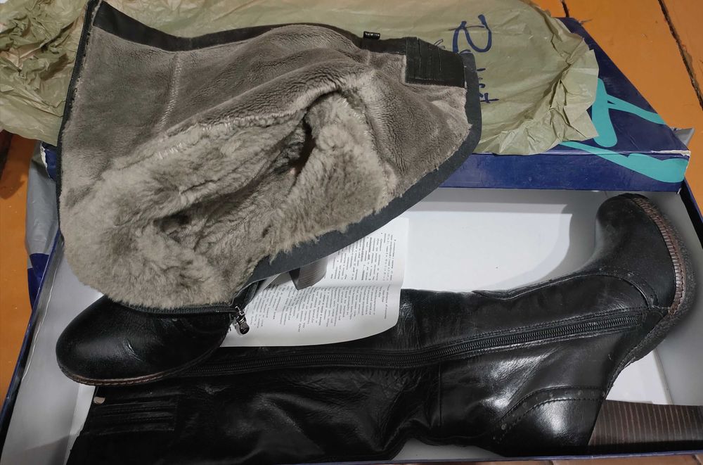 Сапоги зимние кожаные Respect