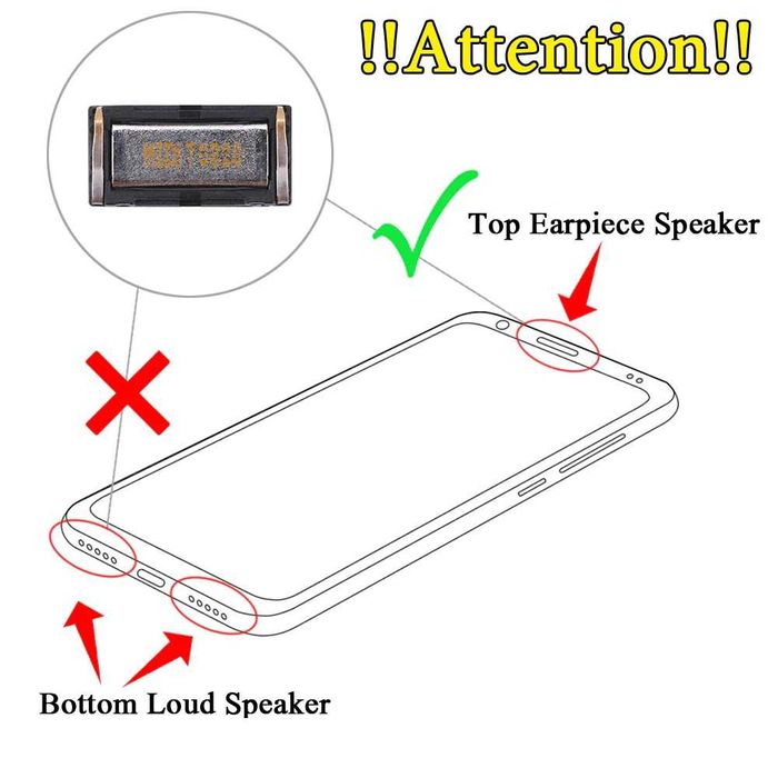 Вградена слушалка високоговорител за ухо - ZTE Nubia M2