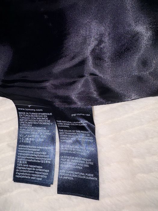 Черна кожена пола tommy hilfiger естествена кожа