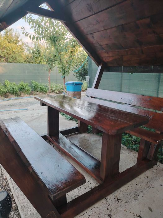 Foișor gradina pergola 10-12 persoane lemn masiv gata ansamblat