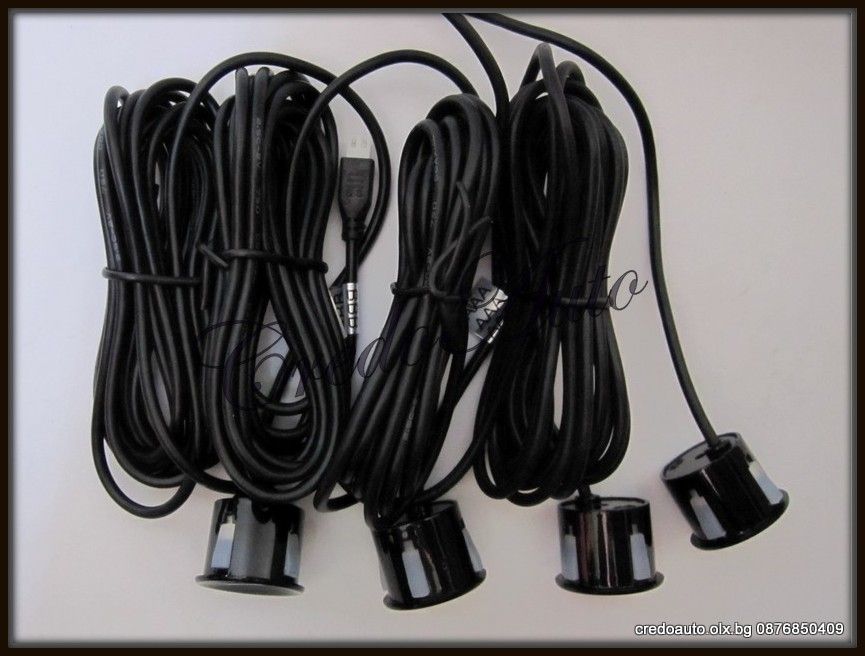 Промо!Парктроник с 4 сензора+дисплей черен или сив Гаранция 6м