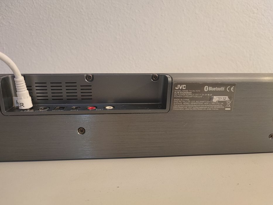 Soundbar JVC TH WL 707H bluetooth, optical, coaxial, aux