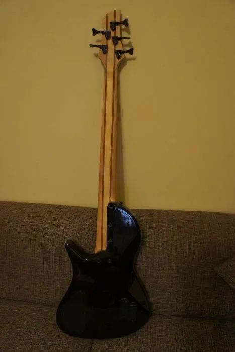 Chitara bass Harley Benton FanFret-5B Black Burl DLX