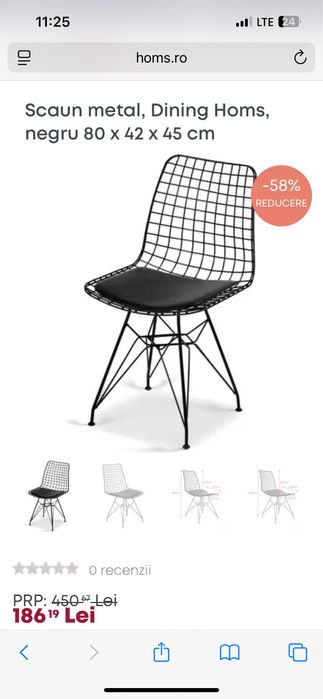 3 scaune metal industrial negru homs