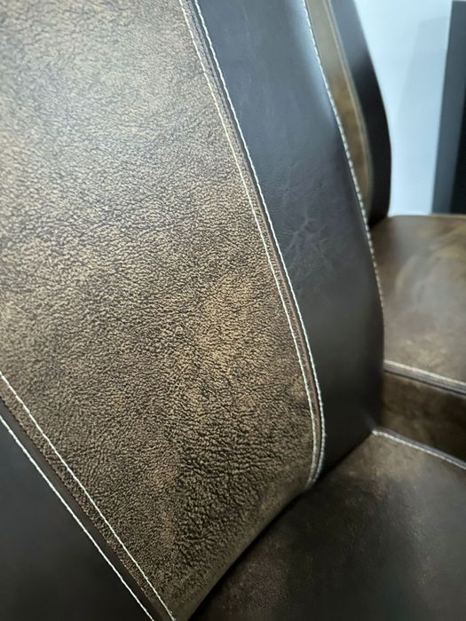 Masa sufragerie + scaune piele 8 buc