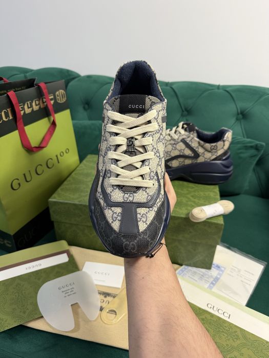 Adidasi Gucci Rhyton piele naturala 100% Full Box colectie noua