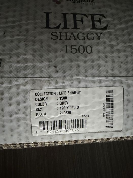 Set covoare fir scurt shaggy/gri antracit