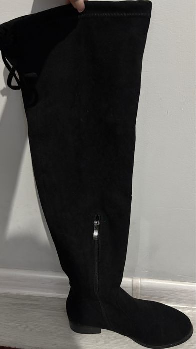 Замшевый ботфорты