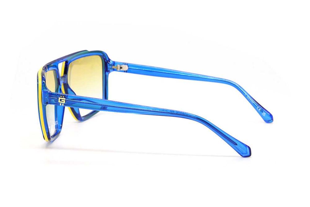 GUESS – Мъжки слънчеви очила "AVIATOR BLUE & YELLOW" нови с кутия