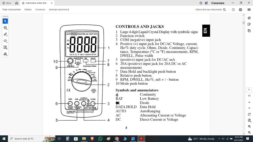 automotive meter Beta 1760DGT