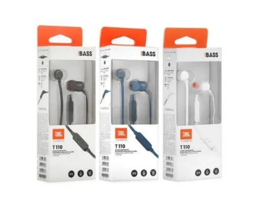 Наушники JBL TUNE 110 BASS вакуумные проводные оригинальные Ташкент