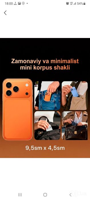 Ayfon mini telefon Iphone mini 17 aqliy sensor telefon