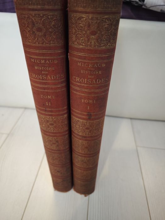 Set Istoria Cruciadelor,Michaud,Complet,2 vol,Paris,1877,RARITATE