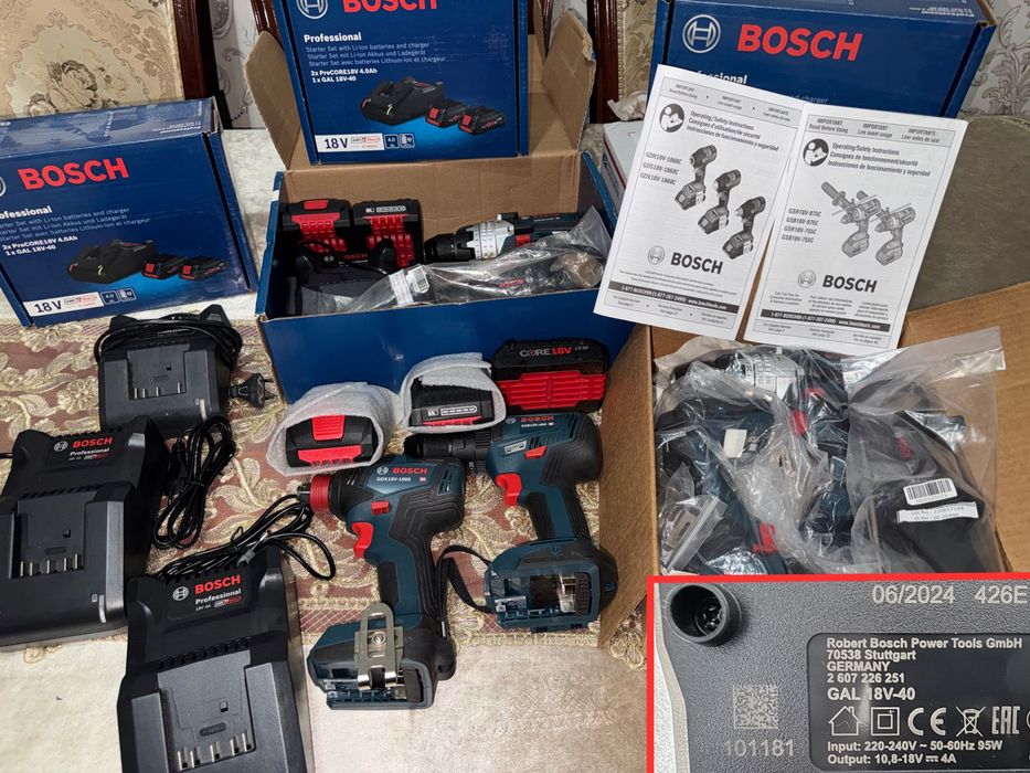 Оригинал 18V Bosch шуруповёрты, гайковёрты, GLM дальномер и другие