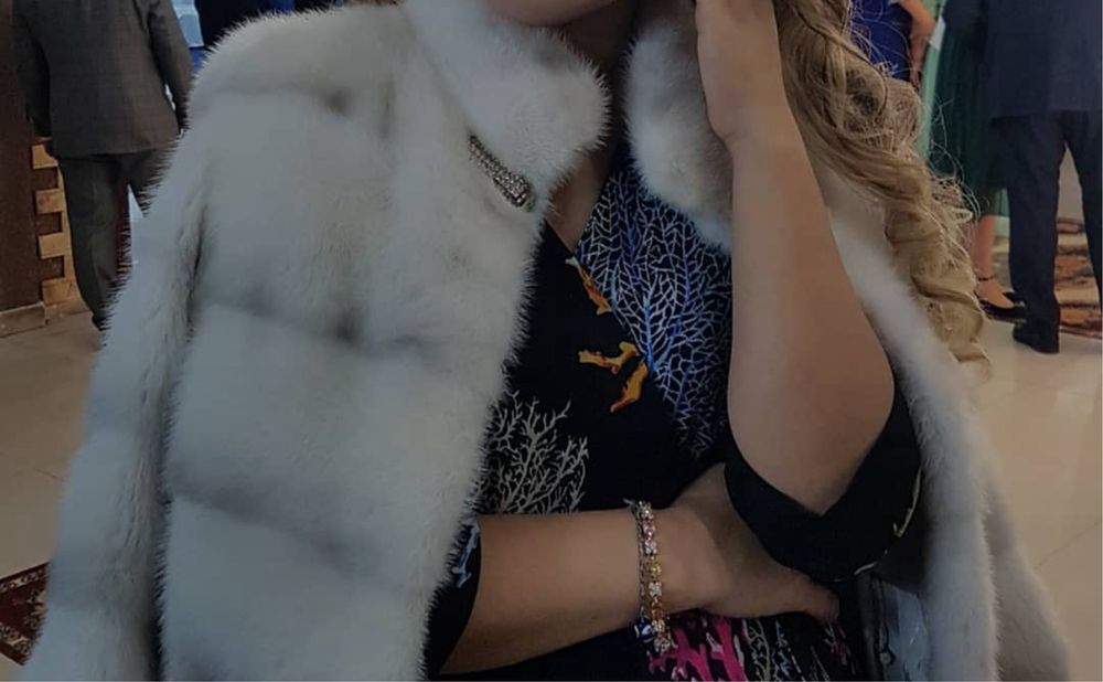 Белый шуба норка