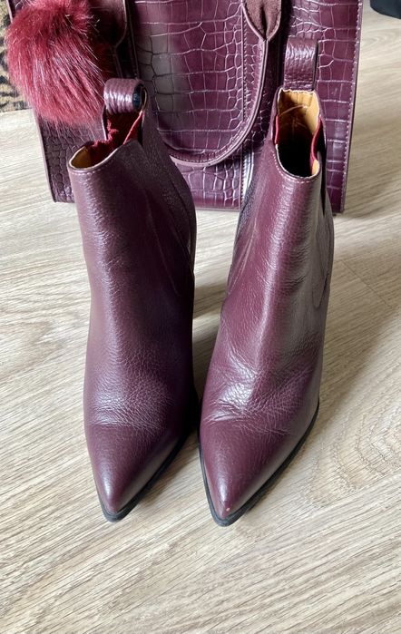 Боти от естествена кожа на Bianki с подарък чанта