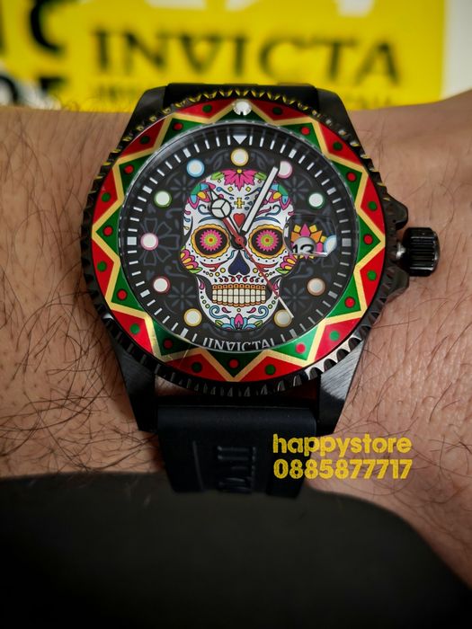 INVICTA Muertos Fiesta 43 mm, нов ръчен часовник
