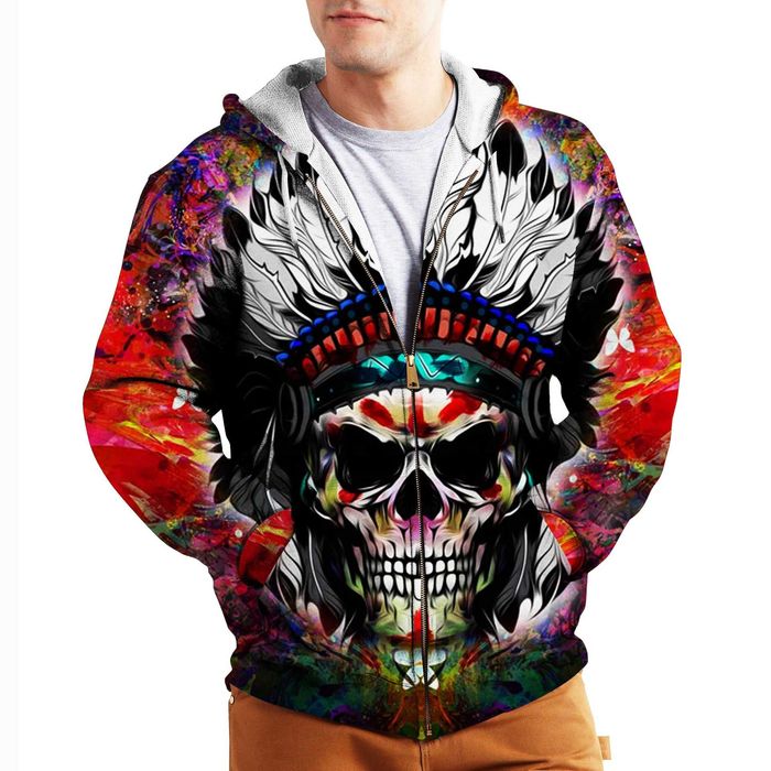 Толстовка-Худи утепленная с принтом Оверсайз Унисекс из микрофибры