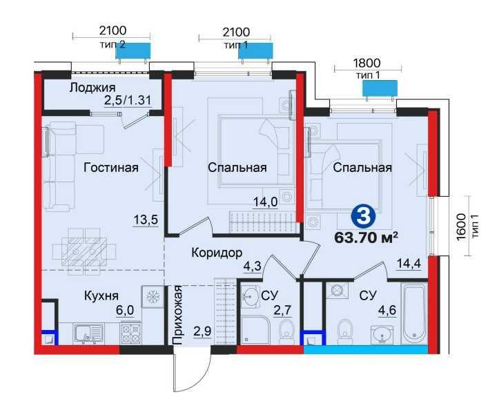 Ипотека Ключи есть 63м2 первоначальный взнос 11тыс у.е. [RA]