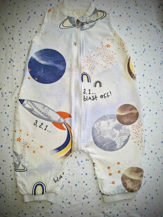 Бебешки пролетно-летен спален чувал с крачета ~ Космос