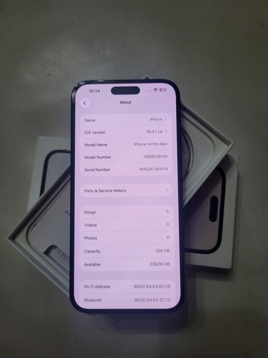 Iphone 14 ProMax 256gb ca nou full box neverlocked