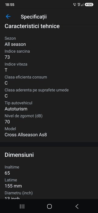 Anvelope 155/65R13 all season set nou