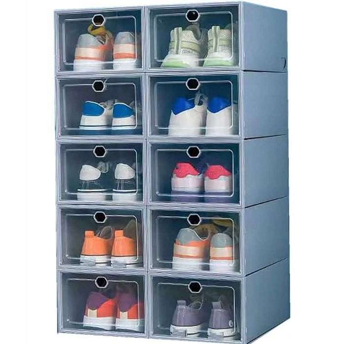 Комплект от 12 броя кутии за съхранение на обувки, Органайзер