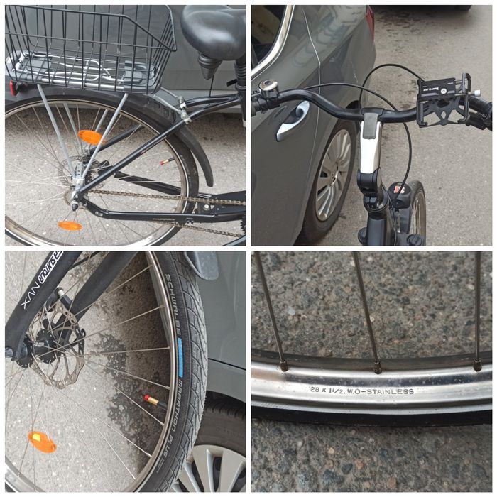 Bicicletă solidă cu jante Inox și disc față și spate