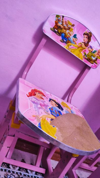 Парта со стулом для девочек (розовый)