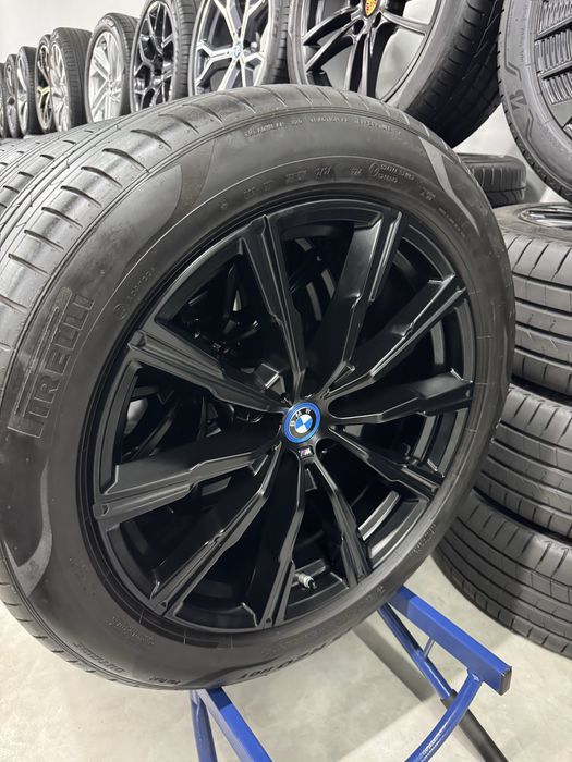 Jante Bmw X5 X6 R20 G05 G06 Originale M740 Semi Mat Negru Pirelli de vara