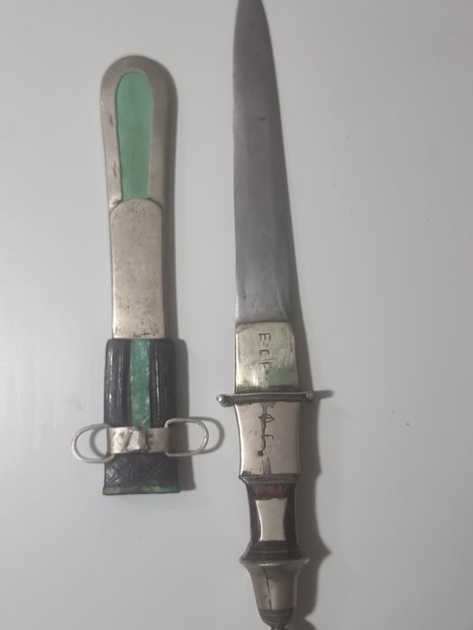 Pumnal Tuareg autentic din argint - Sahara, început 1900