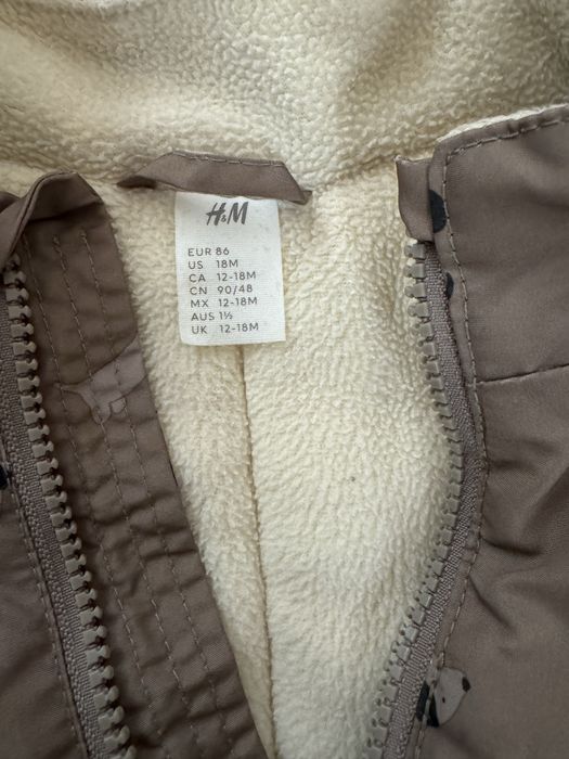 Зимен топъл и непромокаем гащеризон (космонавт) H&M, 86 размер, зимни боси обувки с вълна вътре D.D. Step 21 номер