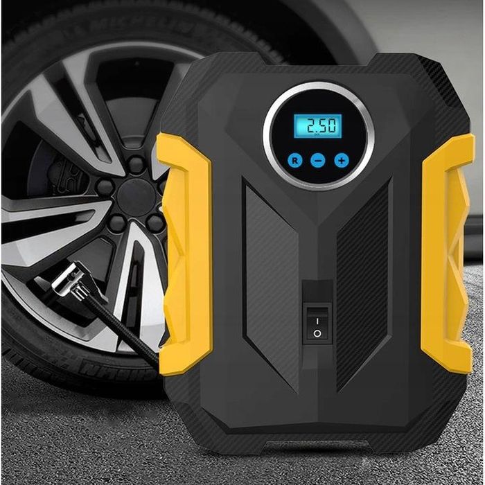 Компресор за гуми №3740-1 Мини компресор 140W дигитален DC12V