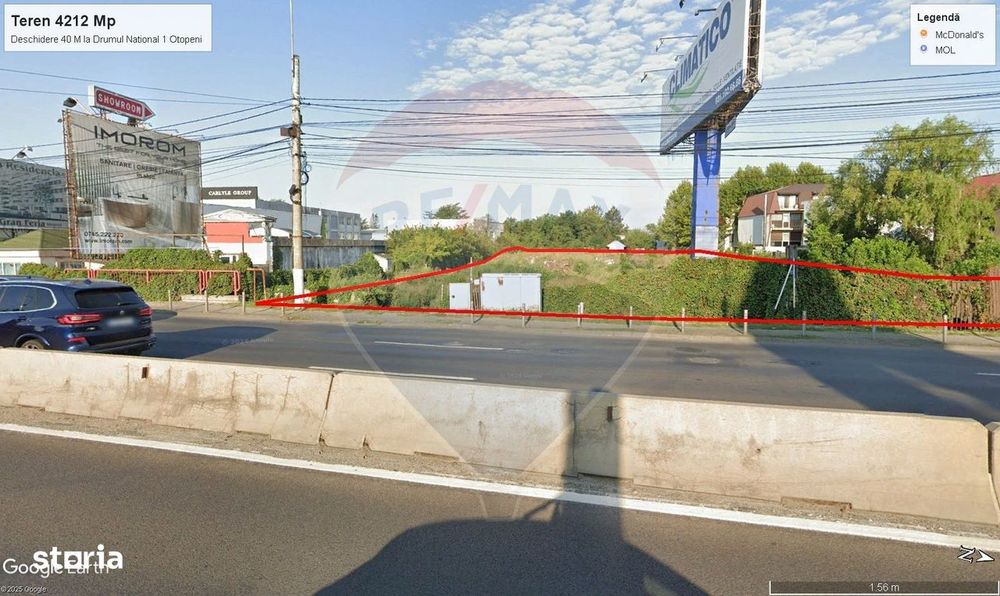 Teren de inchiriat Otopeni – 4212 mp cu deschidere 50 m la DN1