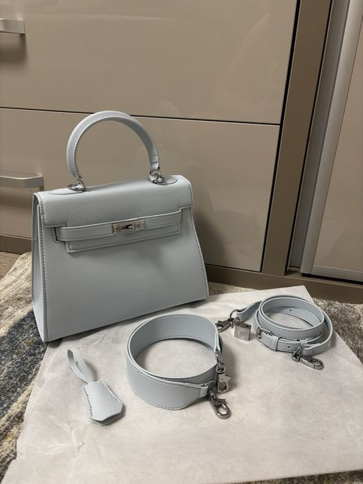 Geantă Hermes albastra glaciar Mini Kelly Noua