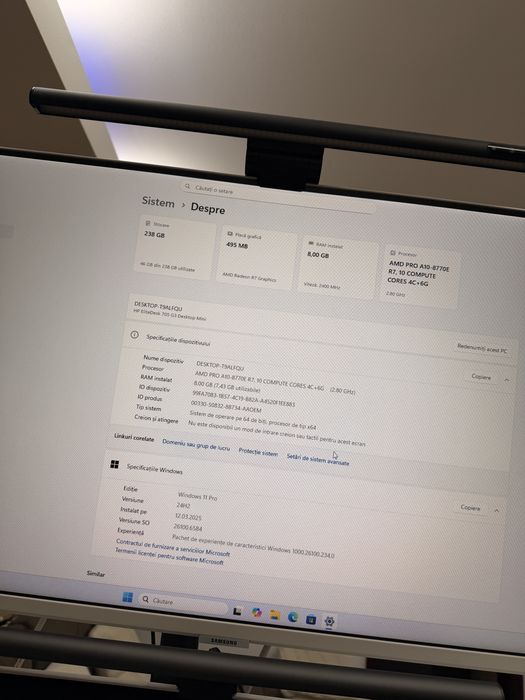 Mini pc HP Elite desk 705 G3