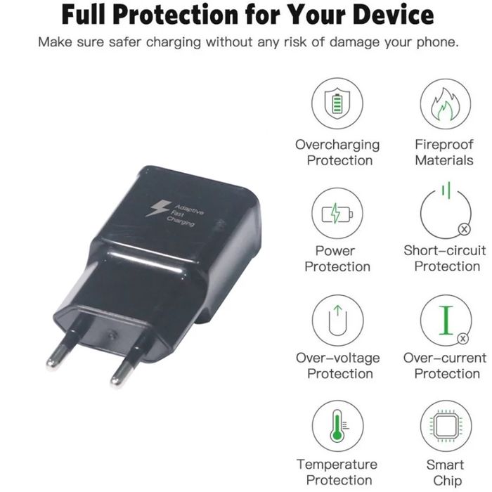 Зарядно Самсунг оригинал черен и бял цвят fast charger 15w original S