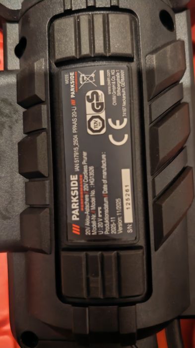 Foarfecă Vie Parkside Performance 20V