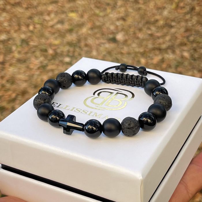 Мъжка Гривна с Кръст Сваровски/Swarovski