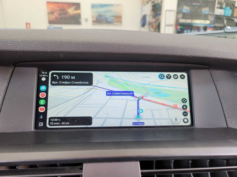 Навигация Android 14 8-ядрен 8GB RAM 128GB HDD BMW X3 F25 X4 F26 Андроид CIC NBT + Apple Carplay
