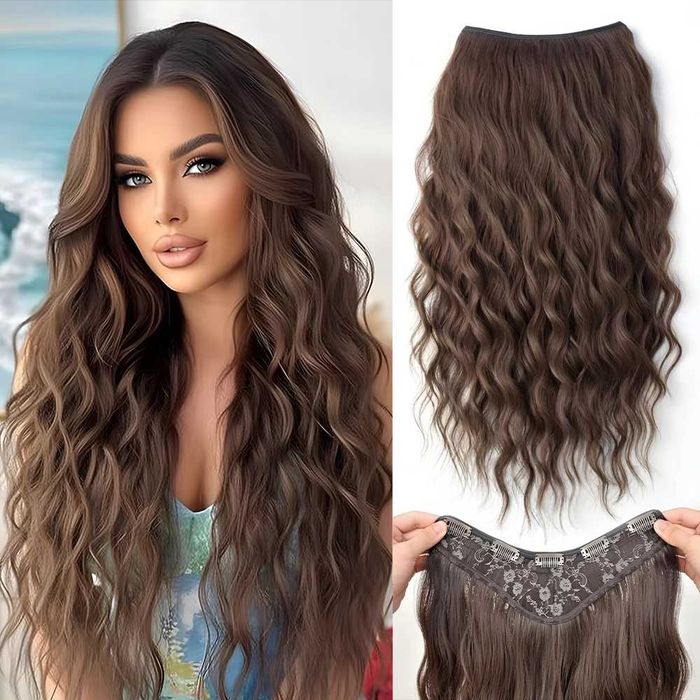 Къдрав екстеншън с клипс / треса / треса с клипси / Удължение за Коса