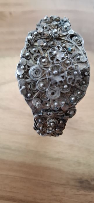 Лот много стара сребърна гривна и наушници