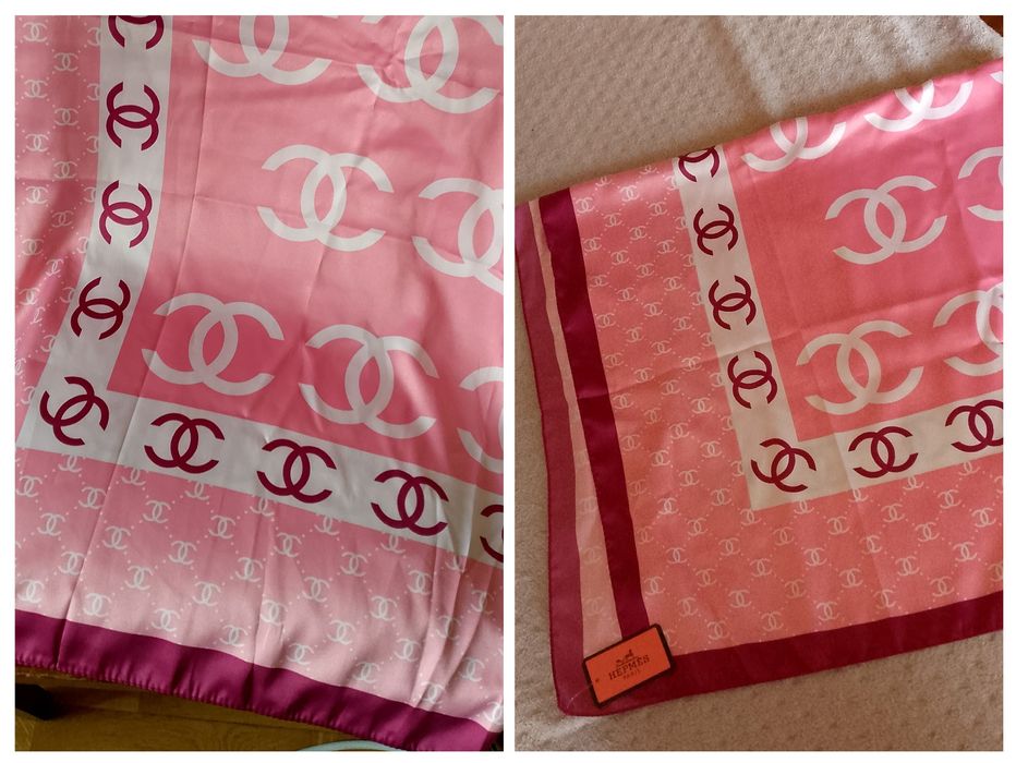 Платок hhermes с цветами.