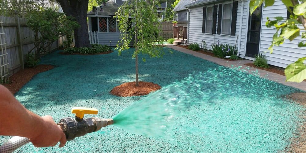 Газон гидропосев укрепление склонов так же посадка деревьев