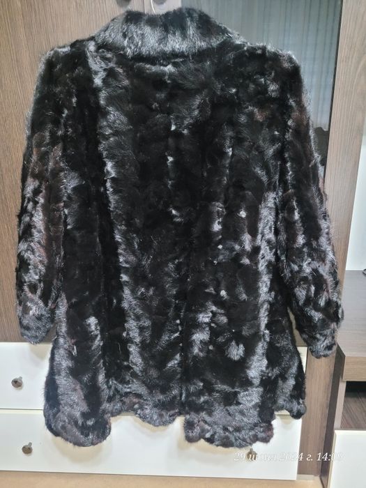 Шуба из лапок норки