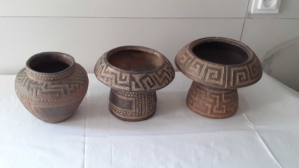 Set vase ceramica vintage, stantate, Germania.