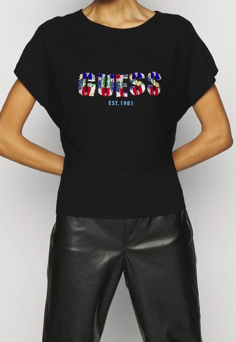 Дамска блуза с къс ръкав Guess - размер S