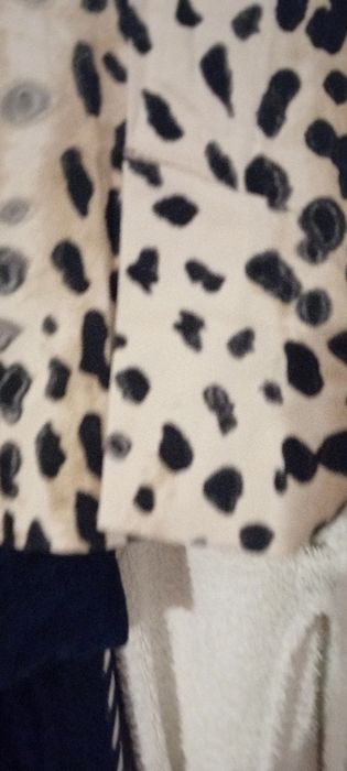 Сако с принт леопард,памук с два джоба,закопчаване с едно копче,отзад