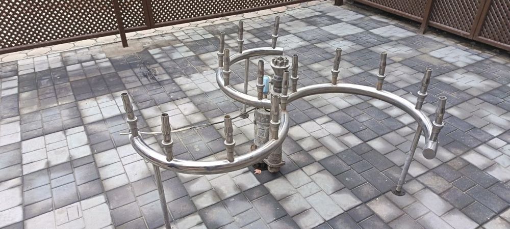 продается фонтан, конструкция из нержавейки, б/у в рабочем состаянии